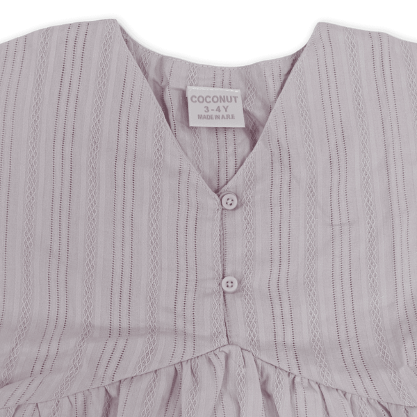 Girls Cotton Dress – Purple