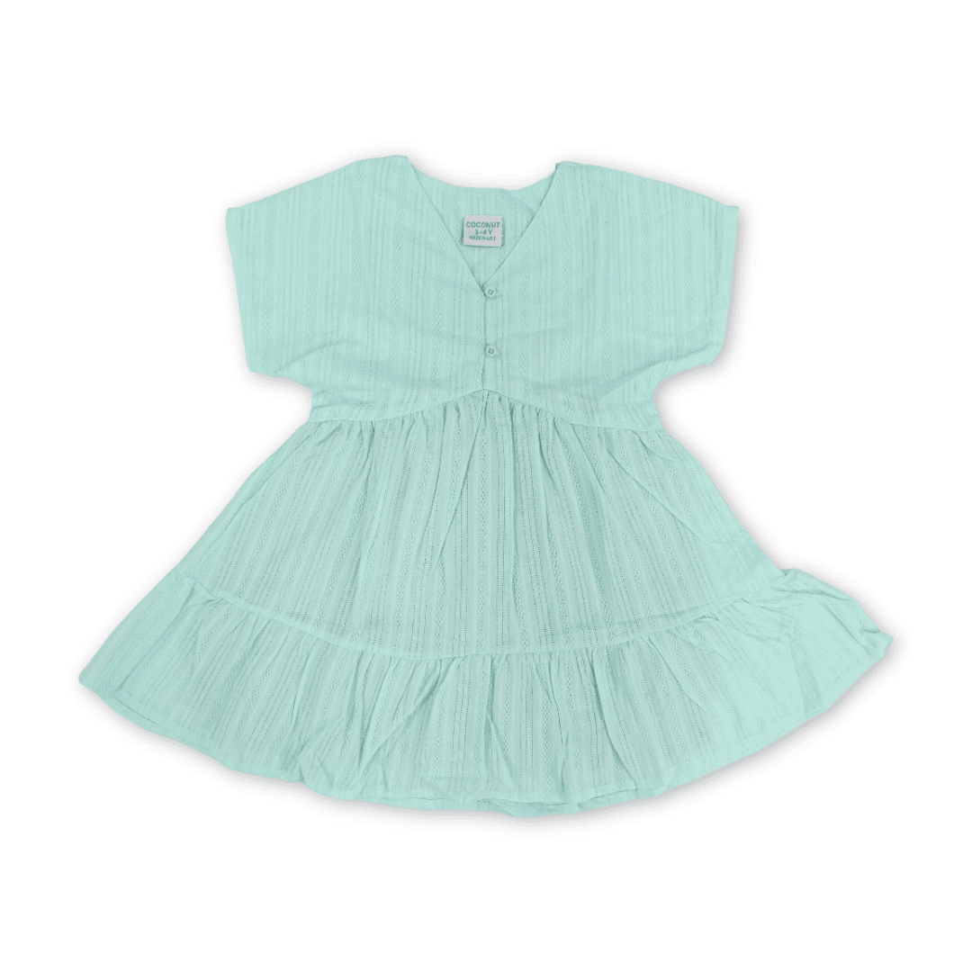 Girls Cotton Dress – Mint - Clothing - Coconut