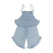 Girls Cotton Denim Outfit Set – Baby Blue