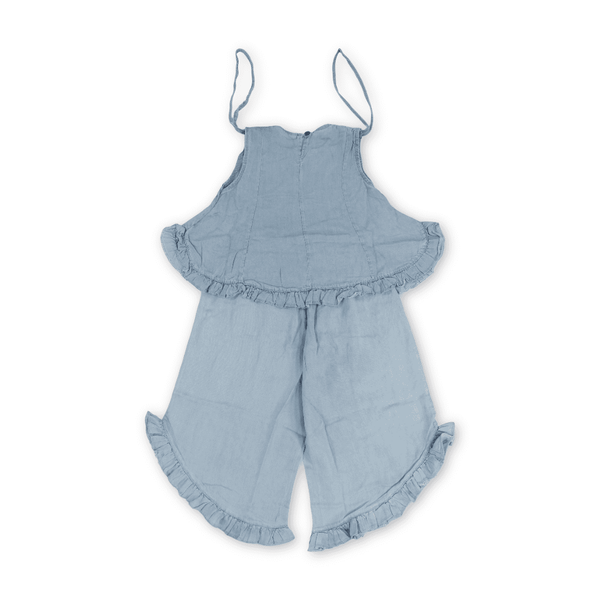 Girls Cotton Denim Outfit Set – Baby Blue