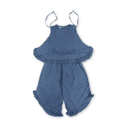 Girls Cotton Denim Outfit Set – Blue