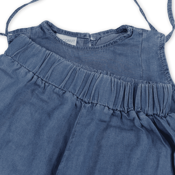 Girls Cotton Denim Outfit Set – Blue