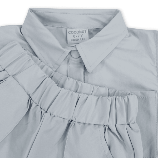 Girls Cotton Outfit Set – Baby Blue