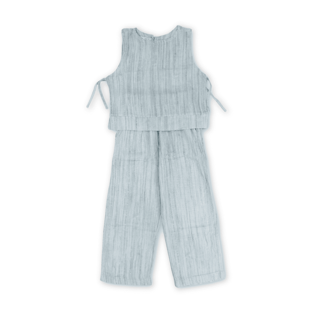 Girls Cotton Outfit Set – Baby Blue - Clothing - Coconut