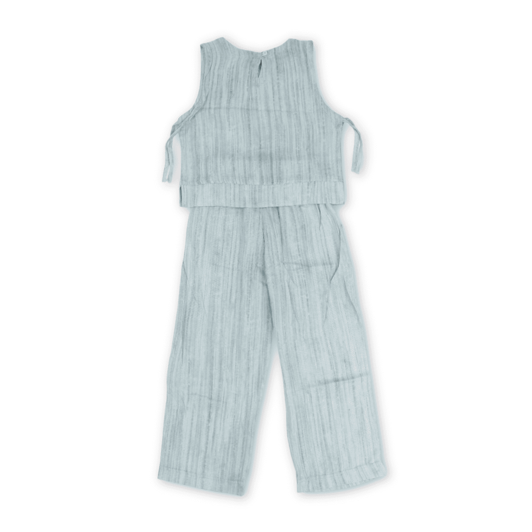 Girls Cotton Outfit Set – Baby Blue
