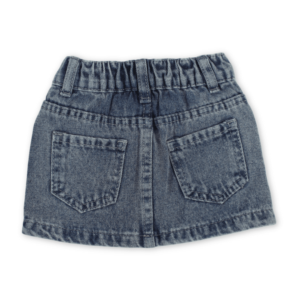 Baby Girls Cotton Denim Skirt – Dark Blue