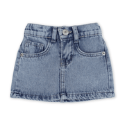 Baby Girls Cotton Denim Skirt – Light Blue