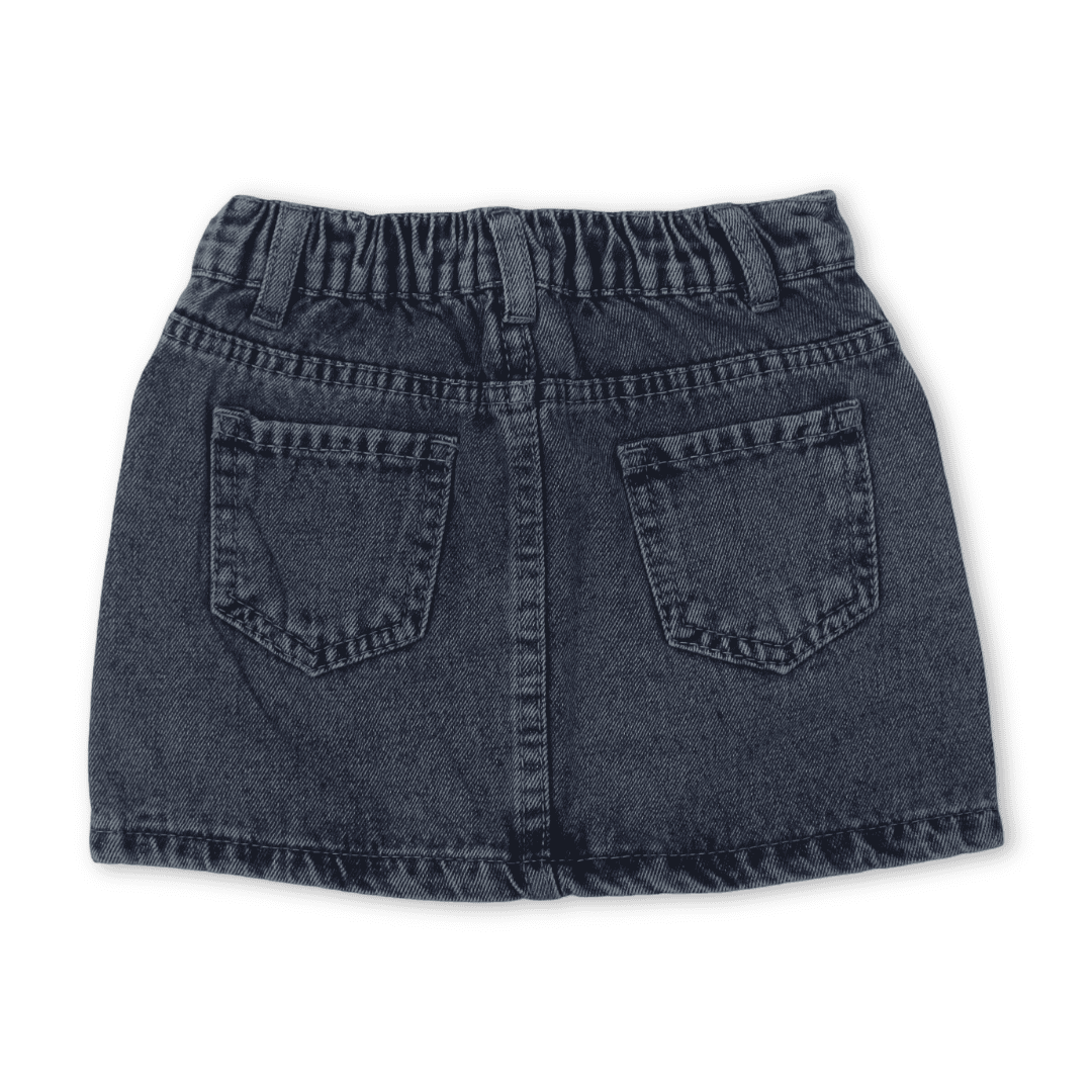 Girls Cotton Denim Skirt – Dark Blue