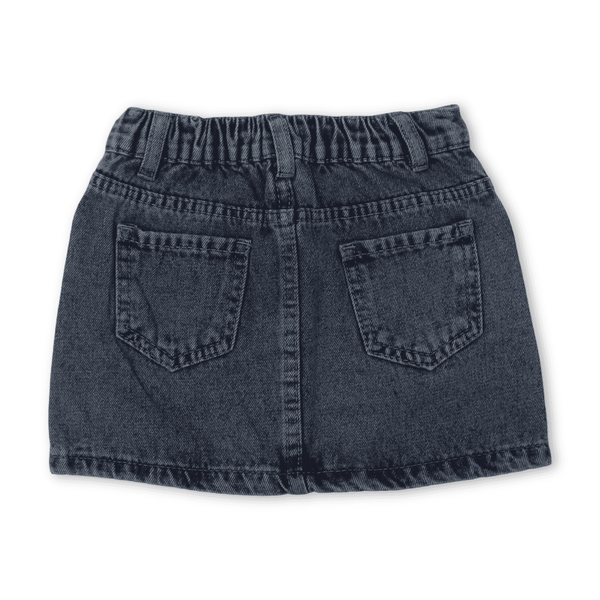 Girls Cotton Denim Skirt – Dark Blue