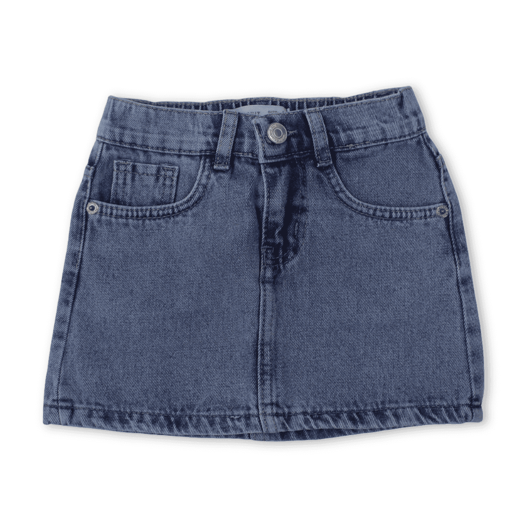 Girls Cotton Denim Skirt – Light Blue - Clothing - Coconut