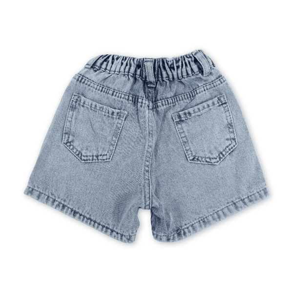 Girls Cotton Denim Short – Stitch Embroidery