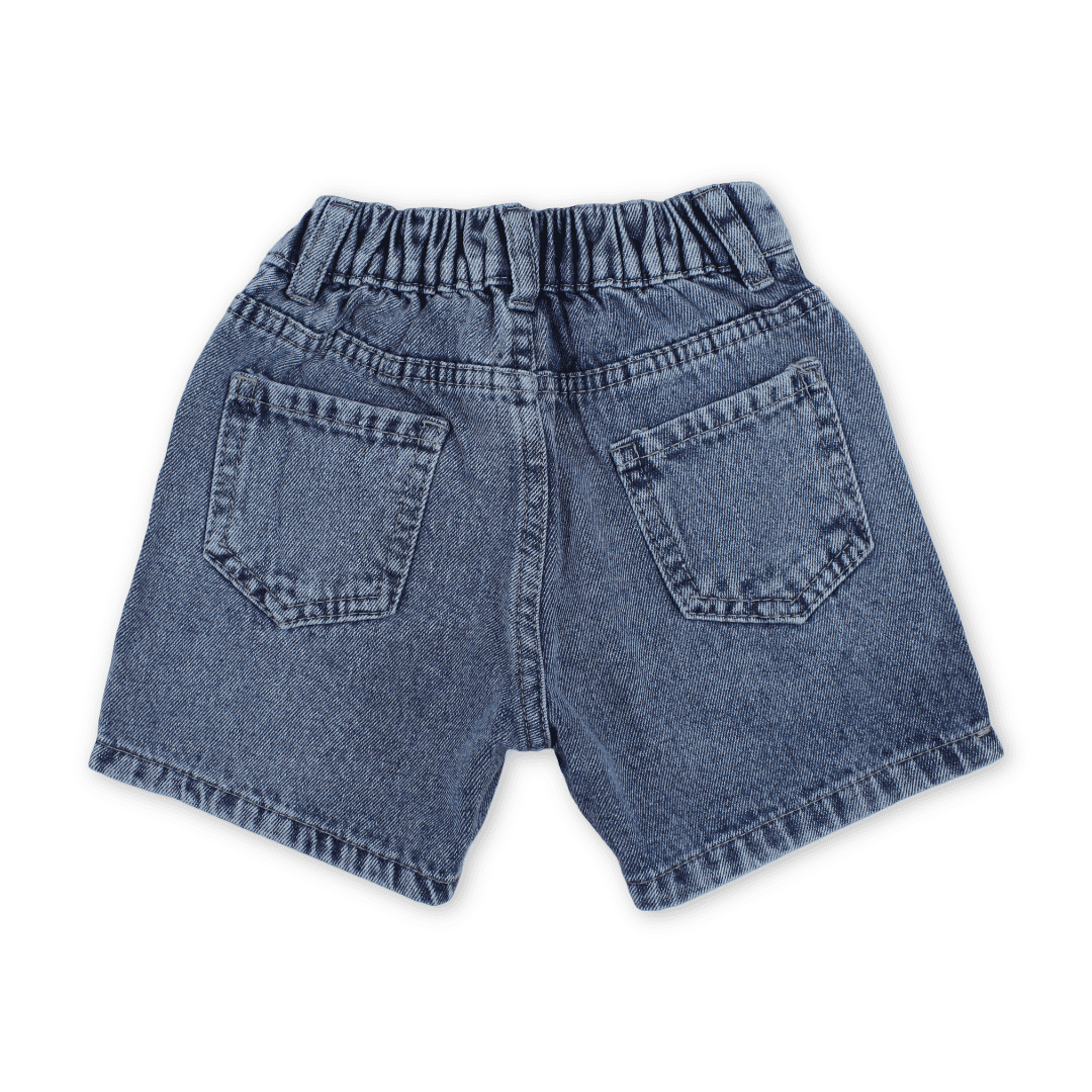 Girls Cotton Denim Short – Stitch Embroidery