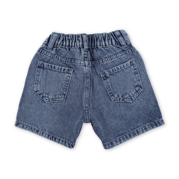 Girls Cotton Denim Short – Stitch Embroidery