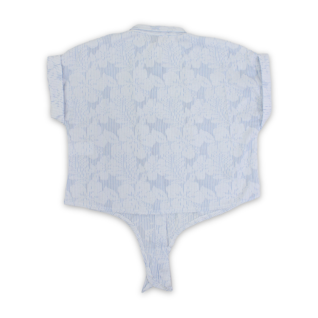 Girls Cotton Blouse – Baby Blue