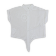 Girls Cotton Blouse – Off-White