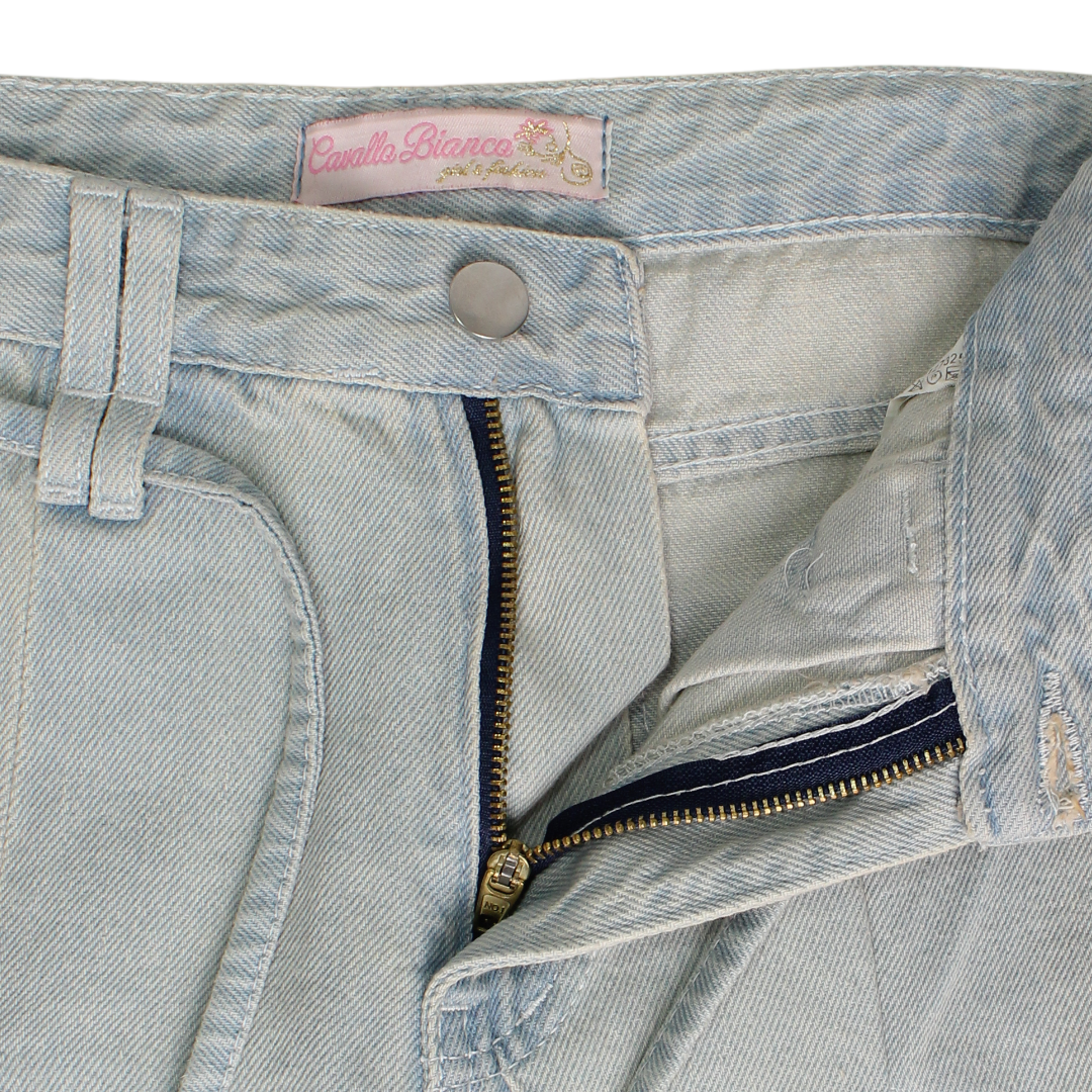 Girls Denim Pants – Light Blue