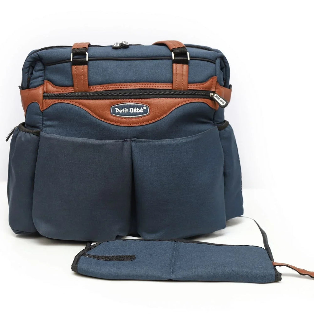 Petit Bebe Baby Diaper Bag Premium – Blue & Havan