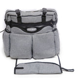 Petit Bebe Baby Diaper Bag Premium – Grey & Black