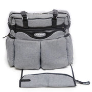 Petit Bebe Baby Diaper Bag Premium – Grey & Black