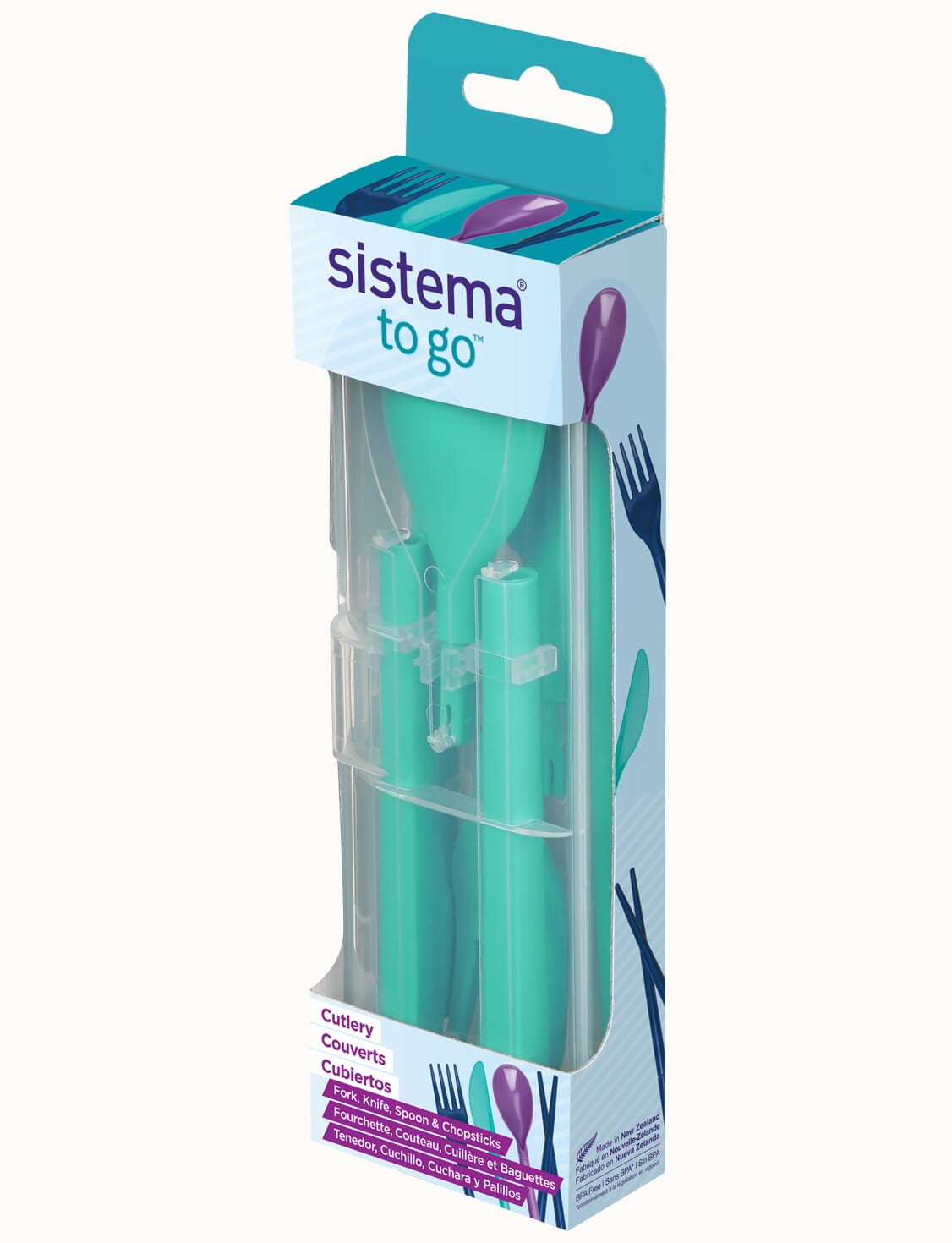 Sistema Plastic Cutlery Set – Turquoise