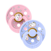 Bibs x Moomin Colour Natural Rubber Pacifier Pack of 2 – Dreaming Latex Size 1 Baby Pink Mix