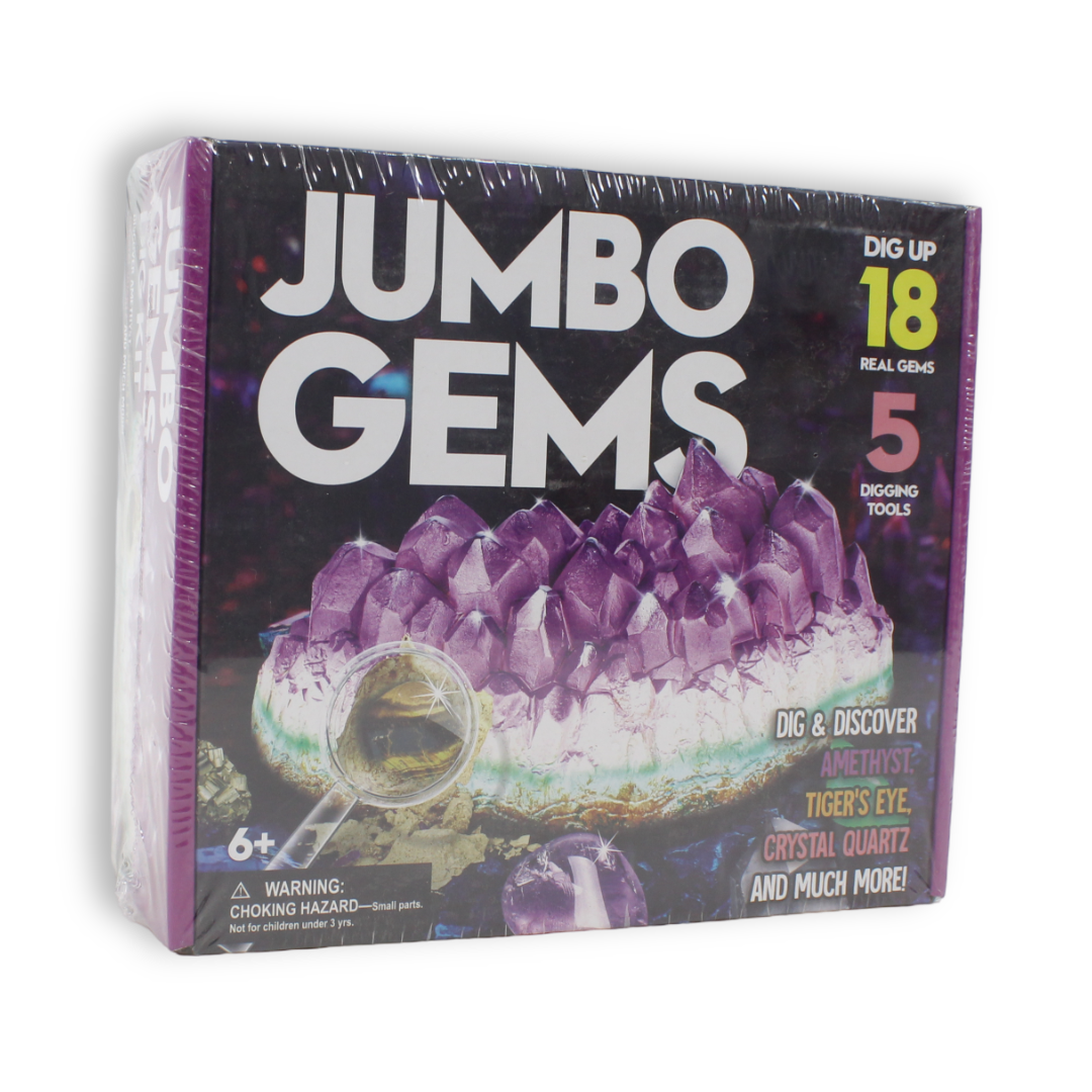 Eduman Jumbo Gems 18 Real Gemstones Dig Kit