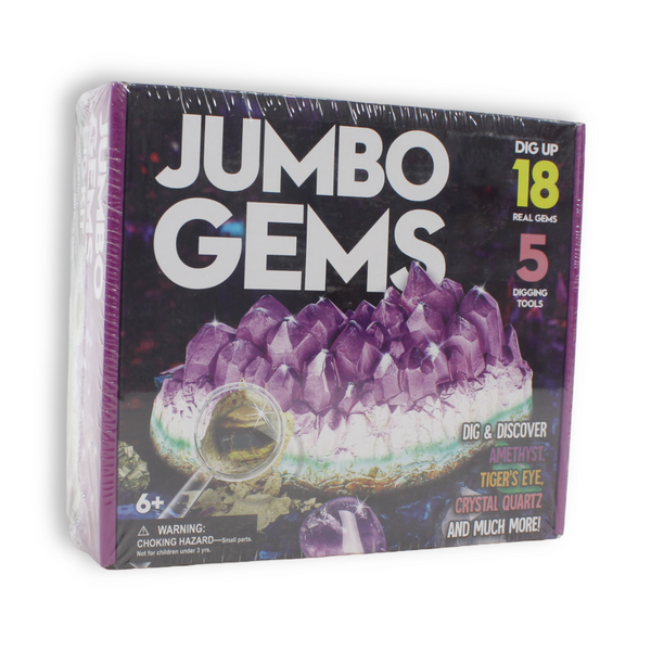 Eduman Jumbo Gems 18 Real Gemstones Dig Kit