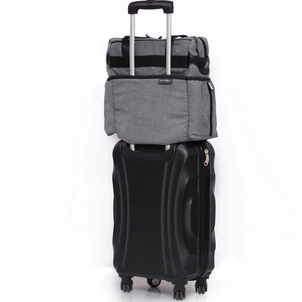 Petit Bebe Baby Diaper Bag Premium – Grey & Black