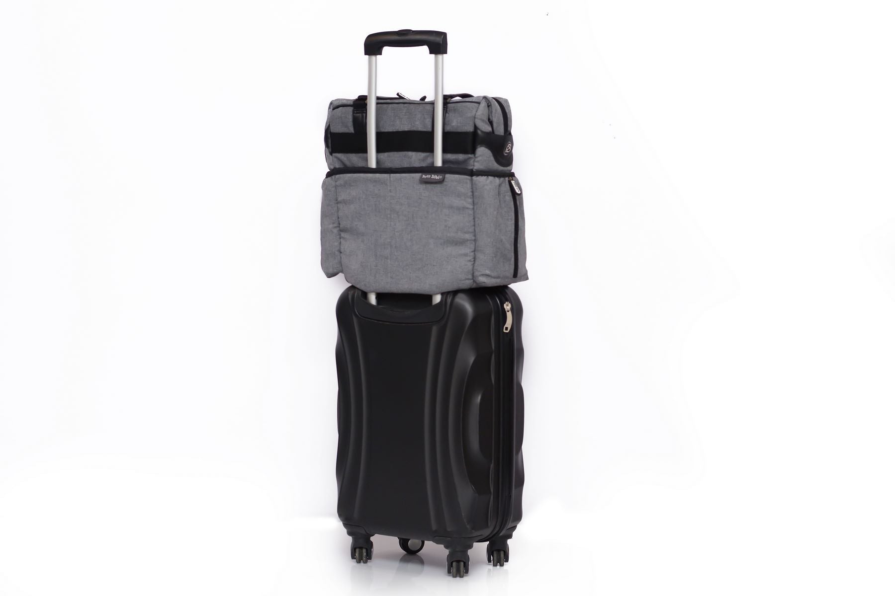 Petit Bebe Baby Diaper Bag Premium – Grey & Black