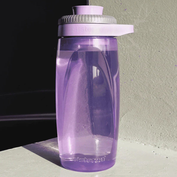 Sistema Hydrate Twist 'n' Chug Plastic Water Bottle 900ml – Purple