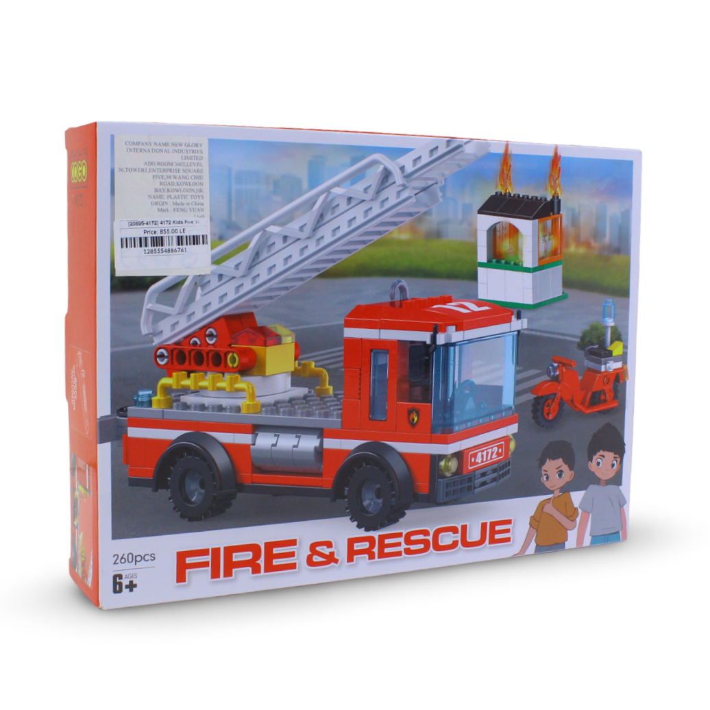 Cogo Kids Fire Truck & Rescue Building Blocks Set – 260Pcs