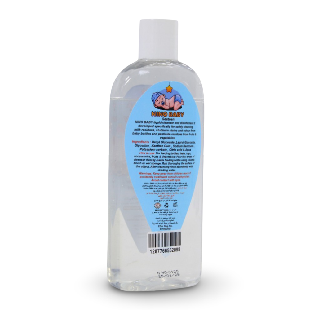 Nino Baby Bottle Cleanser & Disinfectant 370ml – Fragrance Free