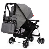 Petit Bebe Baby Diaper Bag Premium – Grey & Black