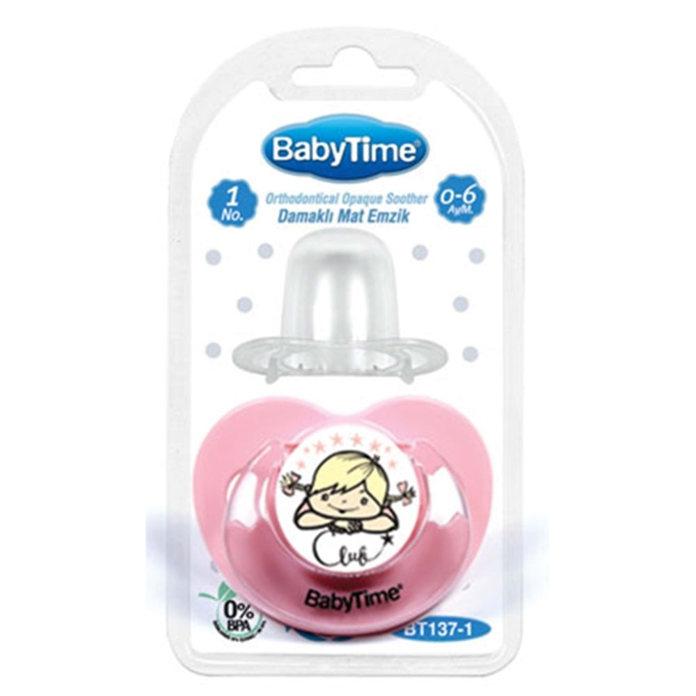 Baby Time Silicone Soother 0-6M – Pink