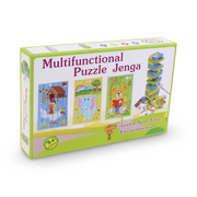 Multifunctional Puzzle Jenga Set with Hammer