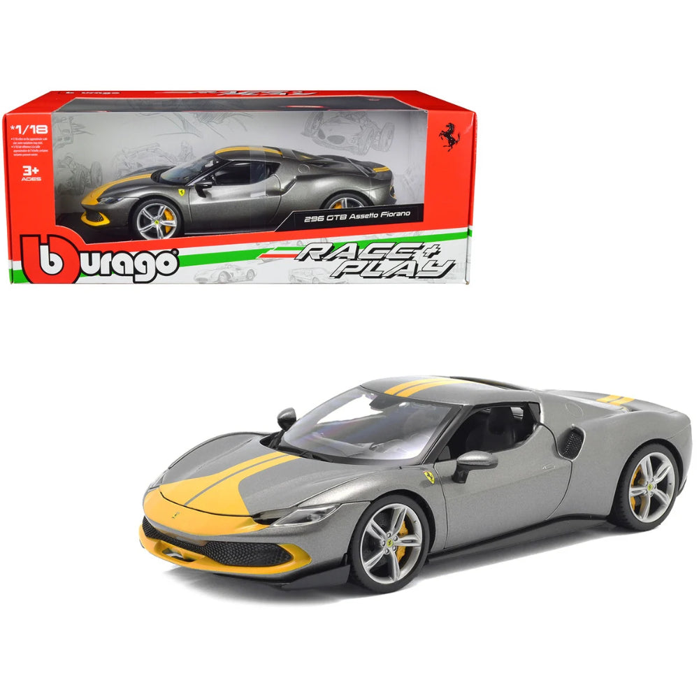 Bburago Ferrari R&P 296 GTB Assetto Fiorano سيارة مصبوبة – مقياس 1:18
