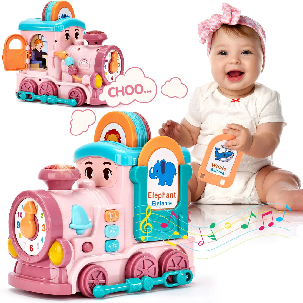 Baoli "Dreaming Party" Electric Educational Toy Train – Pink - Toys