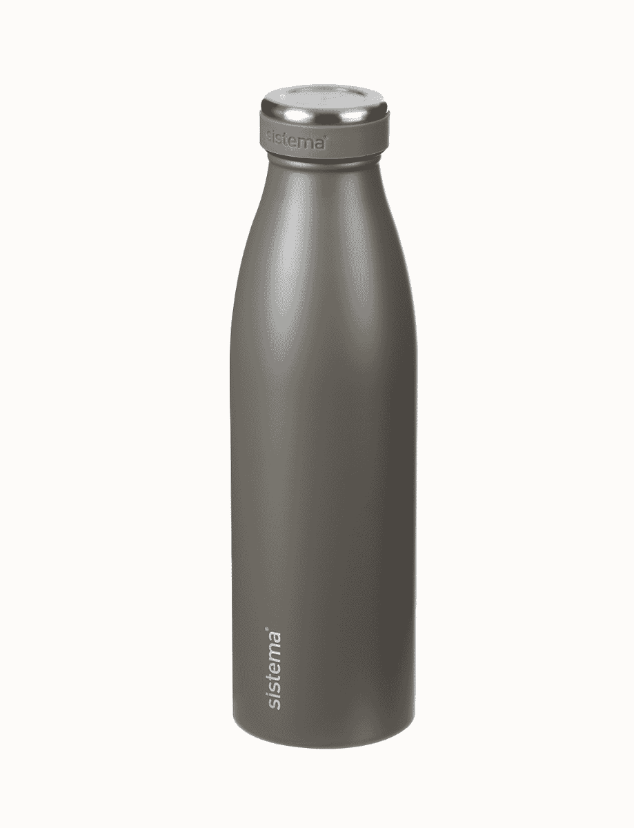 Sistema Stainless Steel Insulated Bottle – Grey