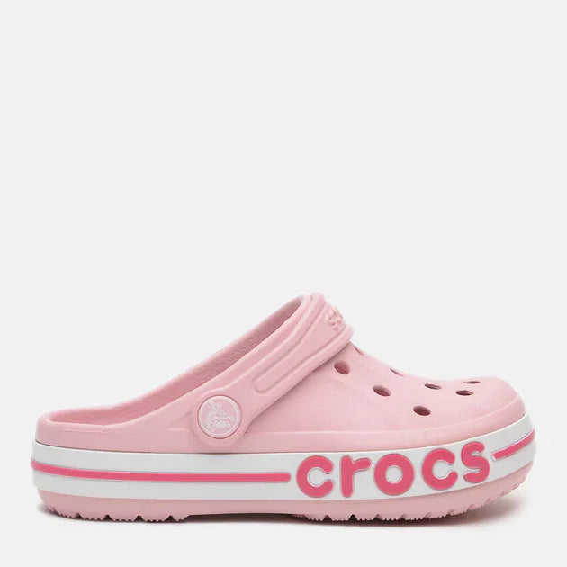 Girls Pink Crocs Slippers - Clothing