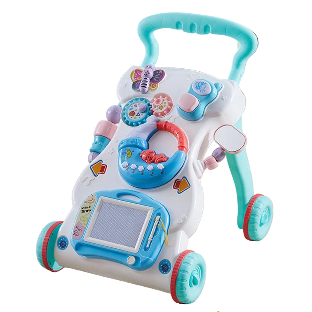 2-in-1 Sit to Stand Baby Walker with (Music and Light)