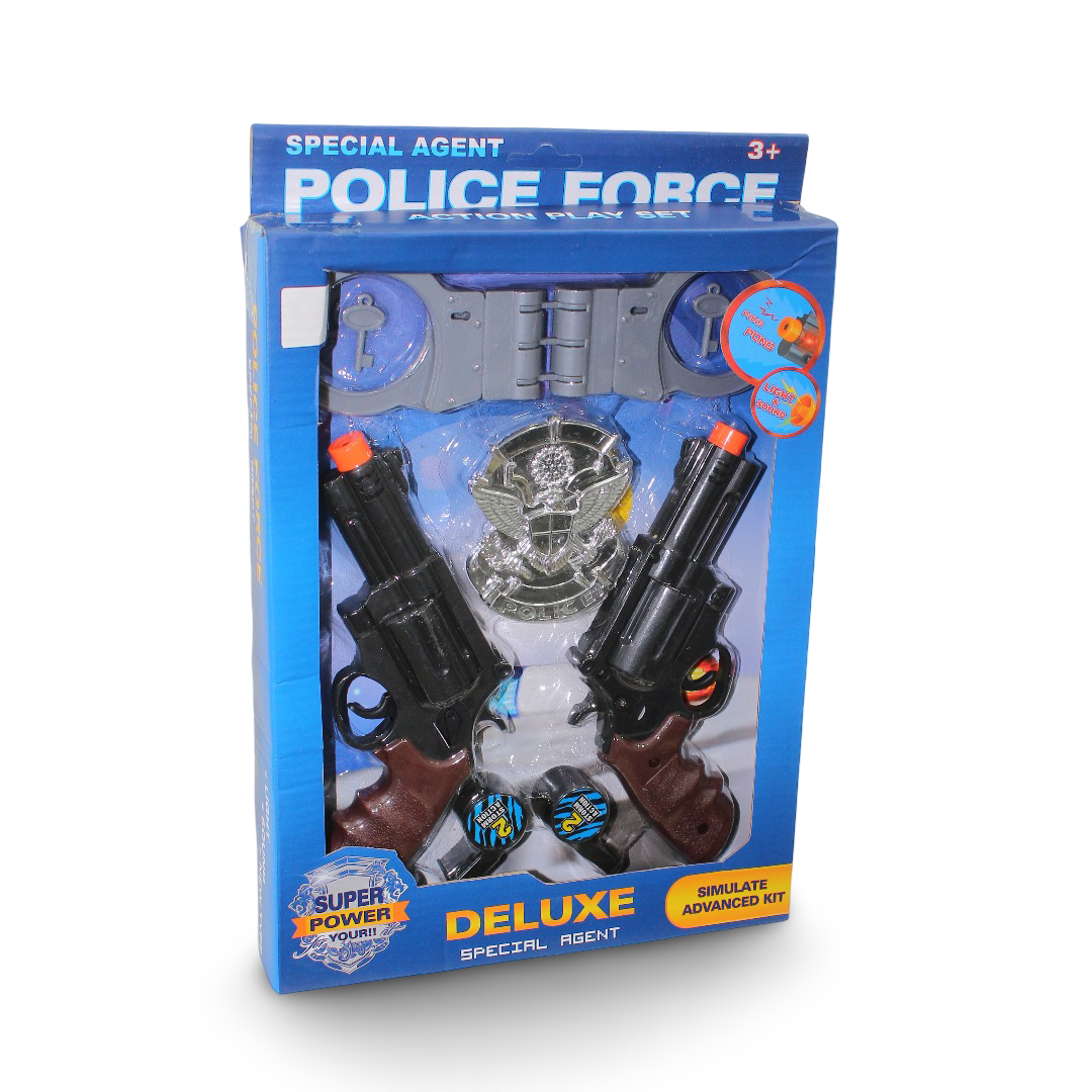 Deluxe Police Force Action Play Set – 2 Guns - Toys - OKO