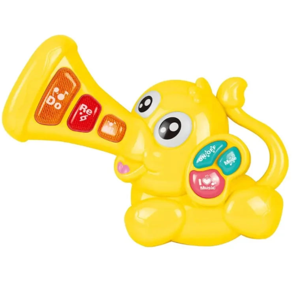 Baby Musical Elephant Toy – Yellow - Toys - OKO