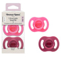 Tommee Tippee Ultra-Light StayPut Silicone Soother 6-18m – Pink & Burgundy