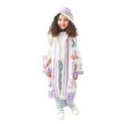 Ramadan Girls Kaftan – White with Desert Vibes Print