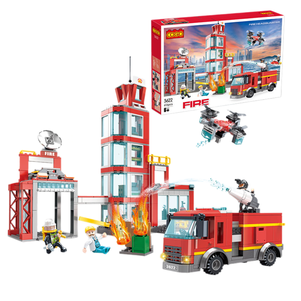 Cogo Fire & Rescue Building Block Set – 616Pcs - Toys