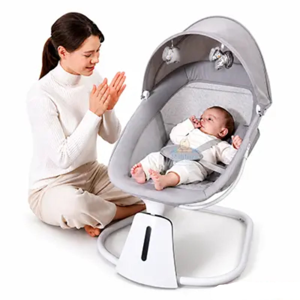 Mastela 3-In-1 Aura Deluxe Bassinet Swing – Grey