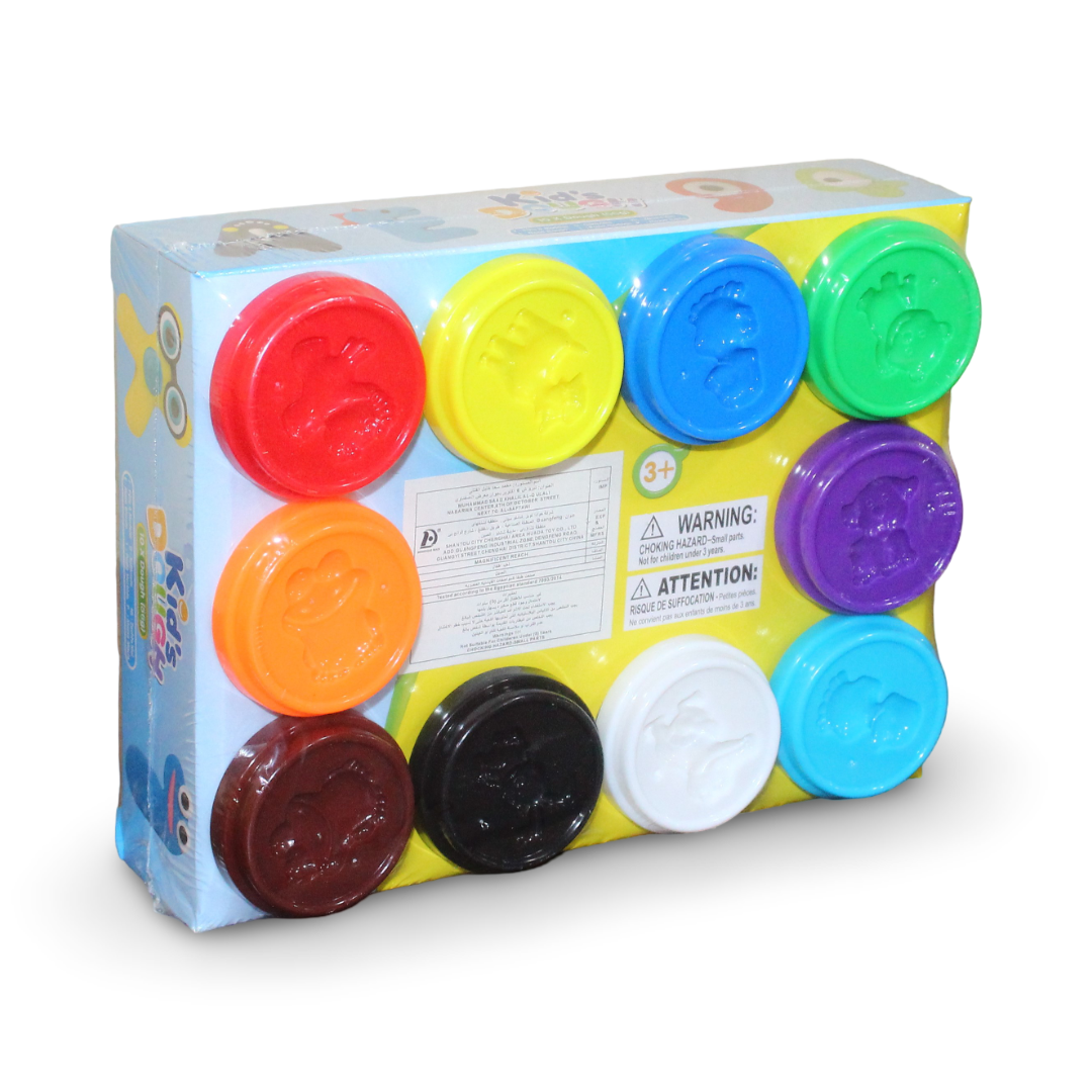 Kids Dough Modeling Clay Set – 10 Cups with Educational Letters & Numbers Molds - Toys - OKO