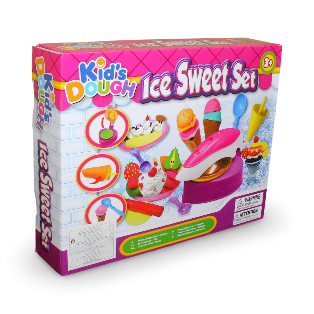Kids Dough Cookie, Ice Cream & Fruit Maker Set with Modeling Dough