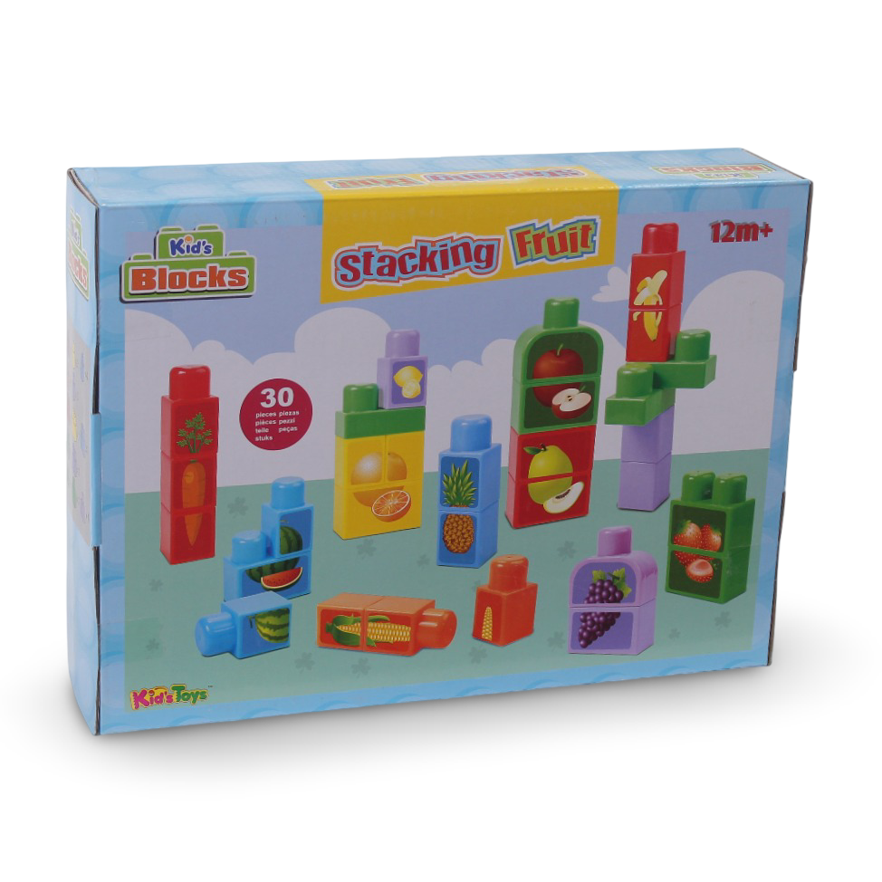 Fruit Stacking Blocks – 30 Pieces - Toys - Kid's Toys