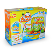 2-in-1 Chef Cooking Kitchen Playset with Cookware – Yellow
